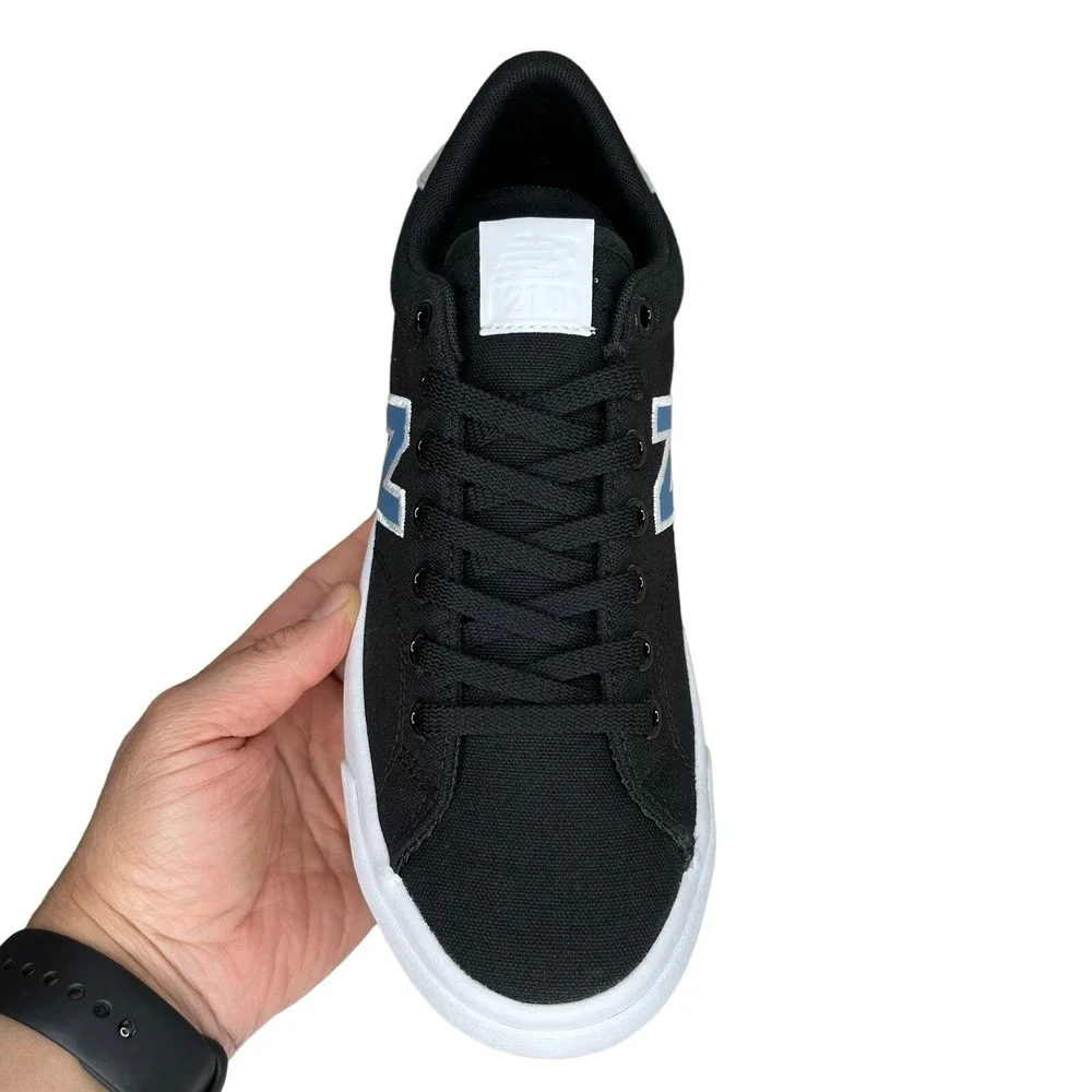 New Balance Youth Boys Girls Skate Sneakers Size 5.5 Black-Sky Blue Canvas Upper